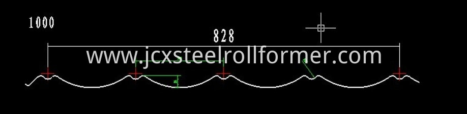 828 glazed tile roll forming machine